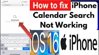How to fix iPhone Calendar Search Not Working No Results No Events