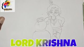 Lord Krishna Drawing Idea| Krishna Drawing | Krishna Janmashtami Drawing | Lord Krishna Drawing Easy