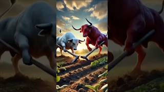 Two cows and one bear beautiful story | #shorts #viral #animal #cartoon #cricket