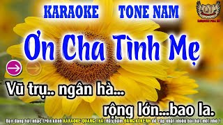 KARAOKE ƠN CHA TÌNH MẸ TONE NAM -NHẠC SỐNG QUANG THÁI