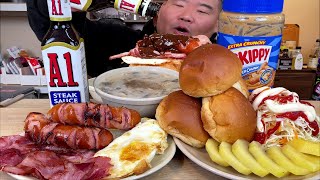 칼로리 폭탄 미국식 아침밥 먹방 American breakfast Mukbang