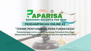 HARI KE-2 PAPARISA PENDAMPINGAN ONLINE 2 REVIU PERATURAN DESA (PERDES)