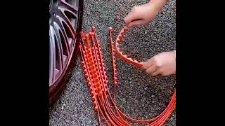 REUSABLE ANTI SNOW CHAINS OF CAR OF