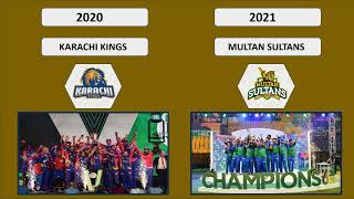 Winners of PSL (2016-2023) | Pakistan Super League | WorldWide