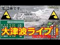 津波地震ライブ　東日本大震災　311　瞬間　仙台空港　仙台湾　japan earthquake tunami live