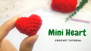 [English Sub] Hướng dẫn móc trái tim nhỏ | Mini Heart Crochet Tutorial