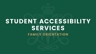 Student Accessibility Services - Fall '25