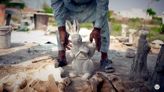 DIY Cement Rabbit Bunny Garden Sculpture | Easy Outdoor Art Tutorial