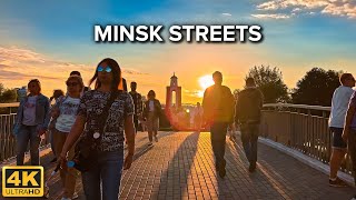 [4K] 🇧🇾 Minsk, Belarus ☀️ 🏛️ Victory Square to Troitskaya Hill and Troitskoye Predmestye | July 2022