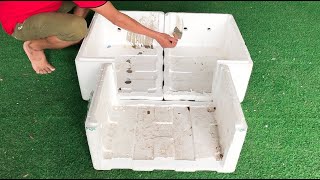 Build Unique Aquarium From Styrofoam and Cement - You Can Do It Yourself