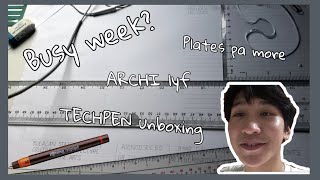 Rotring master set unboxing + Plates with me (my arki week) 📐 / Philippines