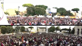 Roma, il M5S a piazza San Giovanni (ripresa aerea dal drone)