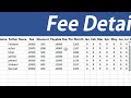 how to maintain student fee records in excel