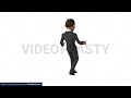 3D Black Business Man Dancing Stock Animation