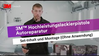 3M™ Hochleistungslackierpistole Autoreparatur – Set-Inhalt und Montage kurz (Ohne Anwendung)