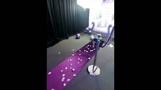 Purple Carpet and Throne Chair for Sweet 16 Bday