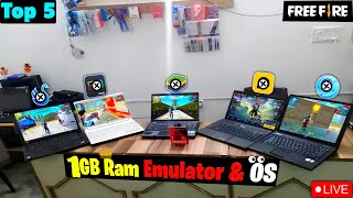 TOP 5 Best Emulator \u0026 OS for Free Fire Low End PC 1/2GB RAM 2025 🔥