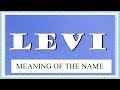 MEANING OF THE NAME LEVI, FUN FACTS, HOROSCOPE