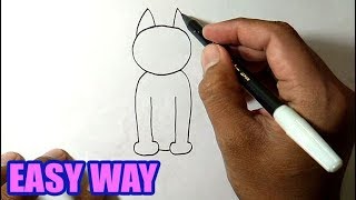 Draw so cute animals easy: Cat | SIMPLE CAT DRAWING