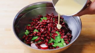 Recipe for bean salad with radishes and flat beans | Fast, easy and healthy!