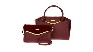 JOY   IMAN Couture Leather Satchel   Clutch with Velvet ...