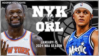 New York Knicks vs Orlando Magic Full Game Highlights | Jan 15 | 2024 NBA Season