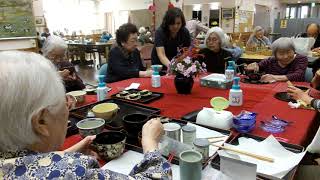 デイサービス玉川学園　お抹茶同好会　これは食べるのもったいない！