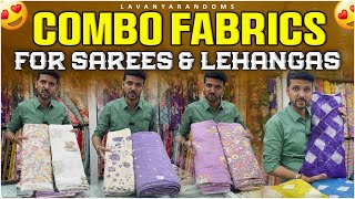 Combo Fabrics for Sarees \u0026 Lehangas Latest designer Fabrics #lavanyarandoms