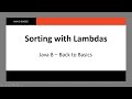 Java 8 Sorting with Lambdas