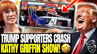 Kathy Griffin Has NERVOUS BREAKDOWN at HUGE MAGA Rally Outside Her Show | 'I'm Literally Shaking' 🤣