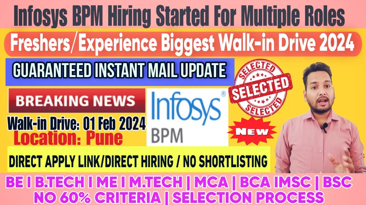 Infosys BPM Hiring Walk-in Drive | Infosys Multiple Roles Walk-in Drive ...