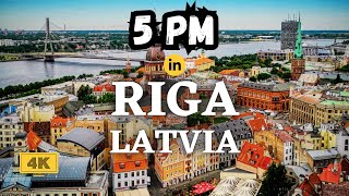 RIGA, LATVIA 🇱🇻 【5 O'CLOCK SOMEWHERE virtual walking tour in 4K】