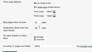Wordpress Tutorial 18 - reading settings