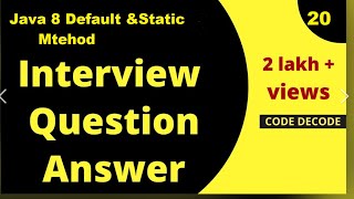 Java 8 || Default method() and static method() in Java 8 inside interface by Durga sir