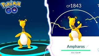 EVOLVING TO AMPHAROS IN POKEMON GO! One of the RAREST GENERATION 2 POKEMON NOW IN THE DEX!