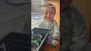 Baby’s tiny garden #gardentour #momlife #cutebaby #wholesomecontent #babyvideos