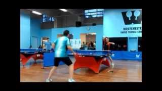 Dan Green vs Philippe Dassonval Westchester Open over 40's Table Tennis