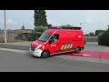 primeur ambulance z16 signalisatiewagen s11 brandweer halle met spoed naar een interventie