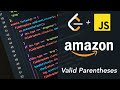 Valid Parentheses LeetCode Javascript Easy
