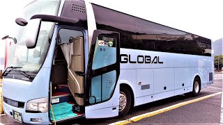 グローバル観光バス福岡久留米市 指宿を走る Global Kanko Bus ran in Ibusuki