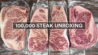 100K STEAK Unboxing - WOW Guga Foods Celebration!