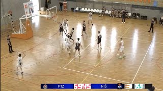 Vukašin Savić (PG, 2007) 17 pts 7ast, KK Partizan - KK Niš Highlights 2024/25