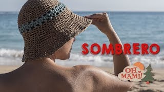 Sombrero playero a crochet