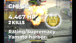 168th GUNNERS | CHI SE | 4.5K DMG | 2 KILLS  | ACE | Yamato harbor | #wotb #wotblitz