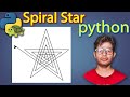 Spiral Star in Python | Turtle
