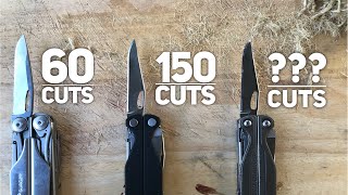 Leatherman S30V vs 420HC and 154CM - Edge Retention comp at 20º per side