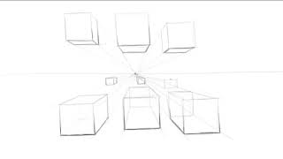 Intro to one point perspective drawing boxes