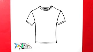 How to Draw a T Shirt | Easy Step by Step Drawing Guide Tutorial