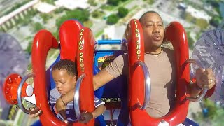 Kid Falls Off Ride, Dad Tried To Save Him..