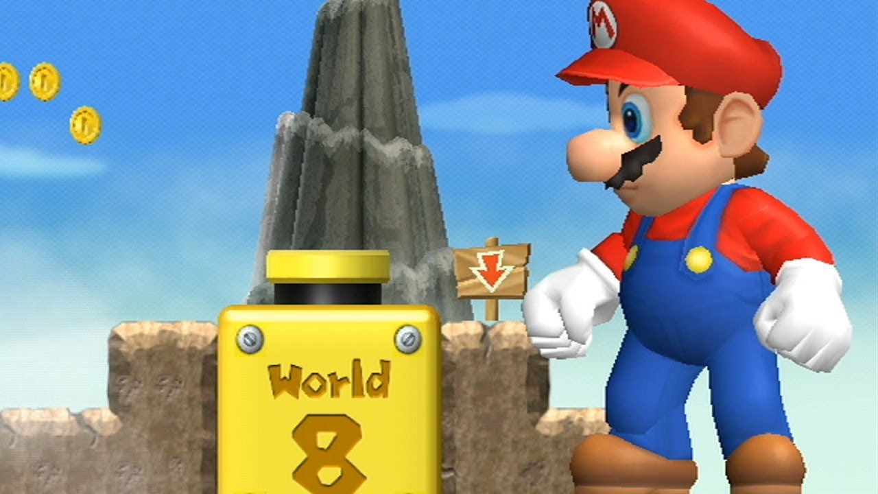 New Super Mario Bros Wii - All Warp Cannons With Giant Mario - YouTube